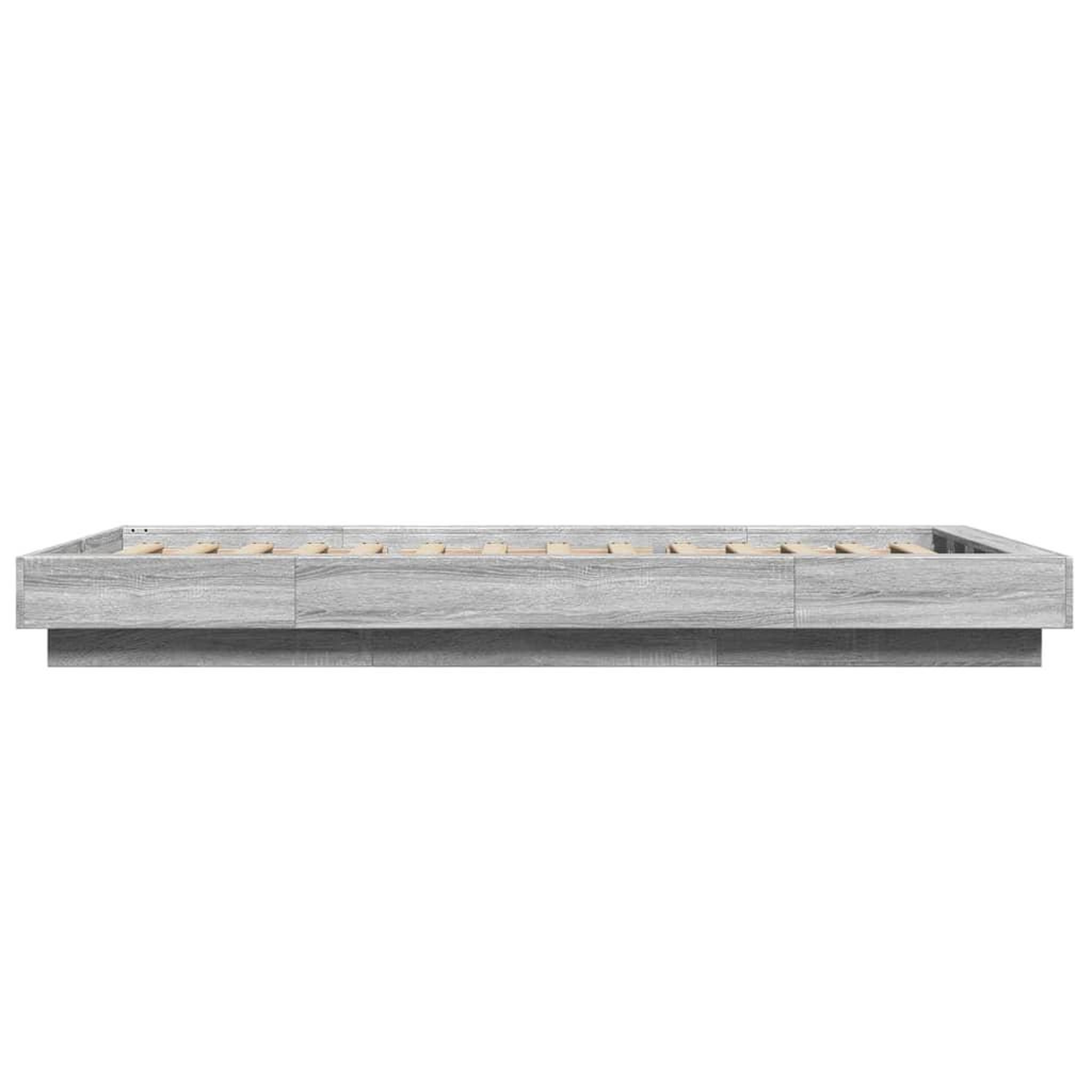 Voir la diapositive 5 : VIDAXL Cadre de lit sans matelas sonoma gris 100x200 cm