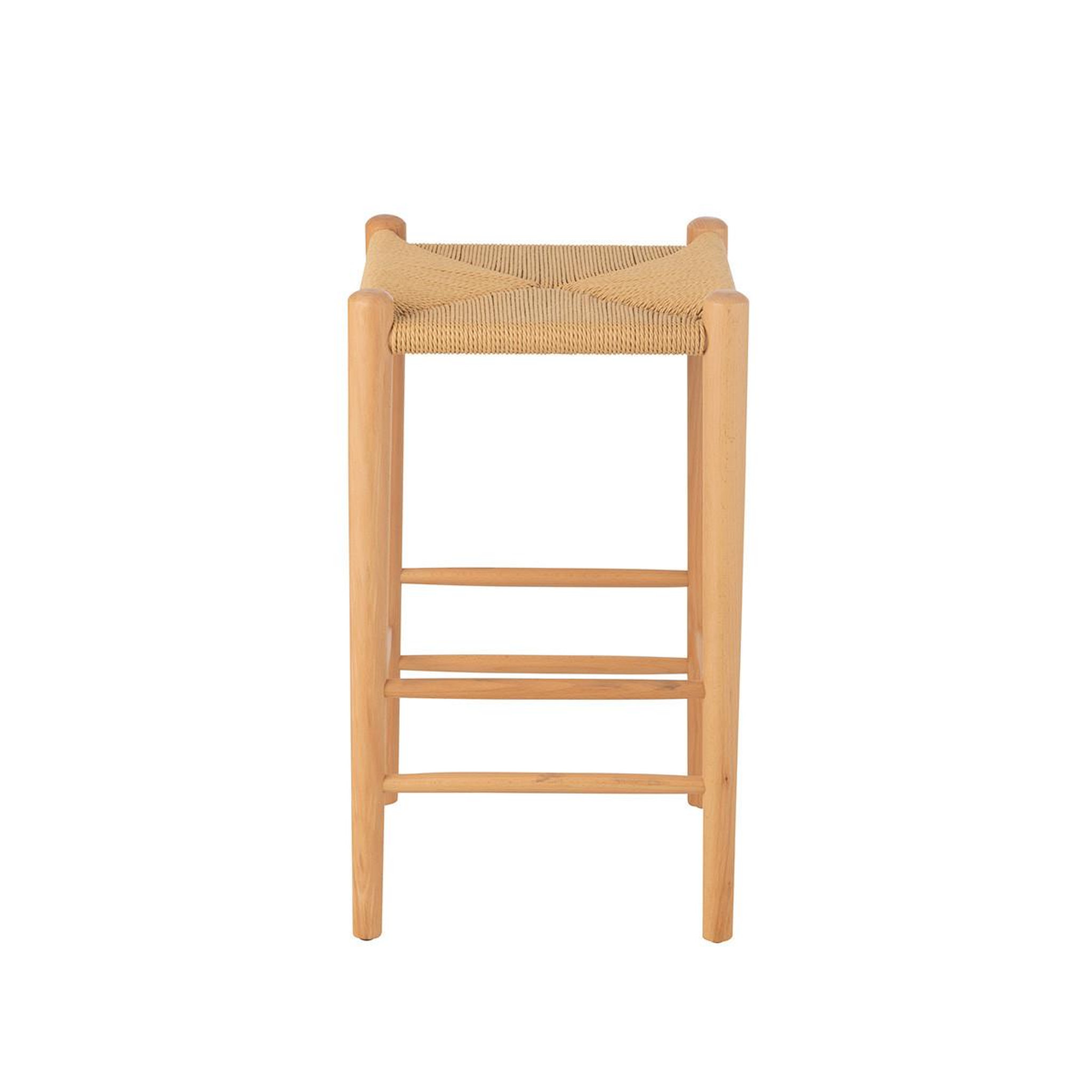 Voir la diapositive 2 : J-LINE Tabouret de bar en bois  orient  66cm naturel