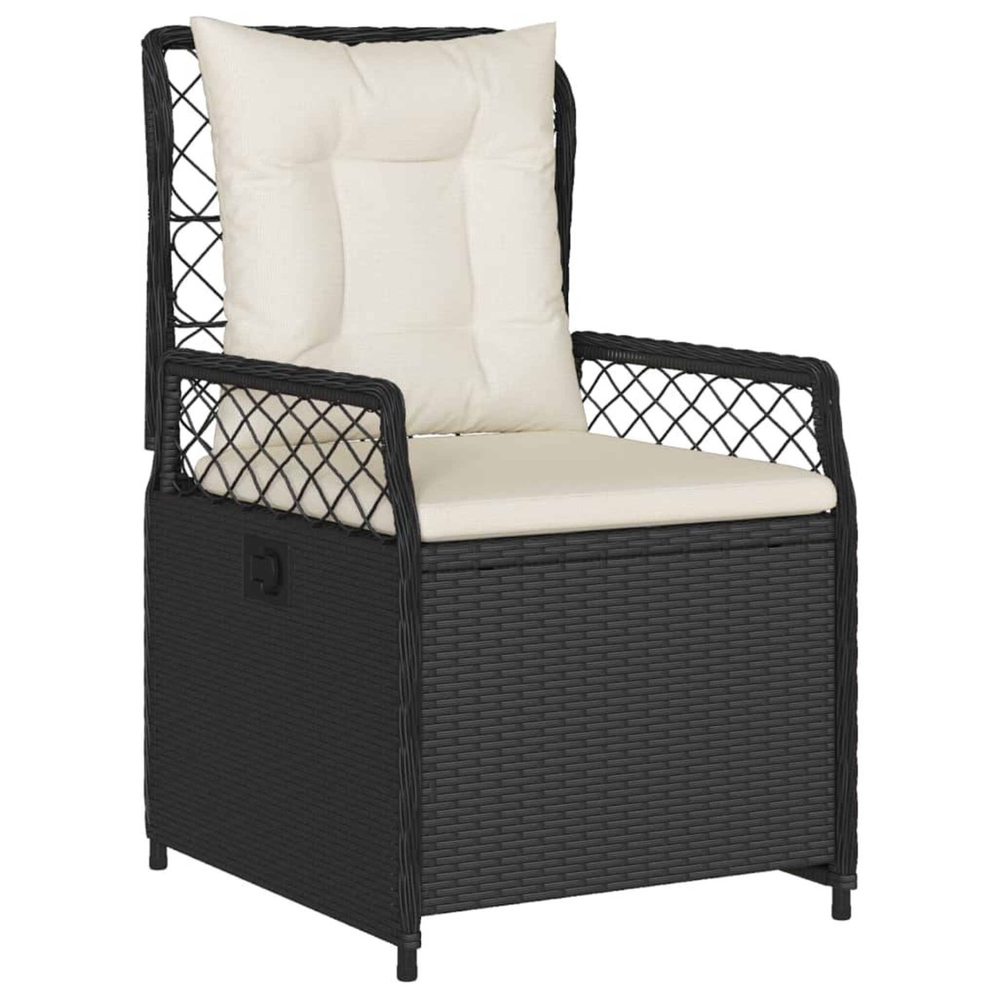 Voir la diapositive 3 : VIDAXL Ensemble a manger de jardin coussins 7pcs Noir Resine tressee