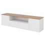 Voir la diapositive 2 : BEST MOBILIER Francesco - meuble tv - effet bois et blanc - 2 portes, 1 tiroir et 1 niche - 182 cm