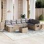 Voir la diapositive 1 : VIDAXL Salon de jardin avec coussins 9pcs melange beige resine tressee