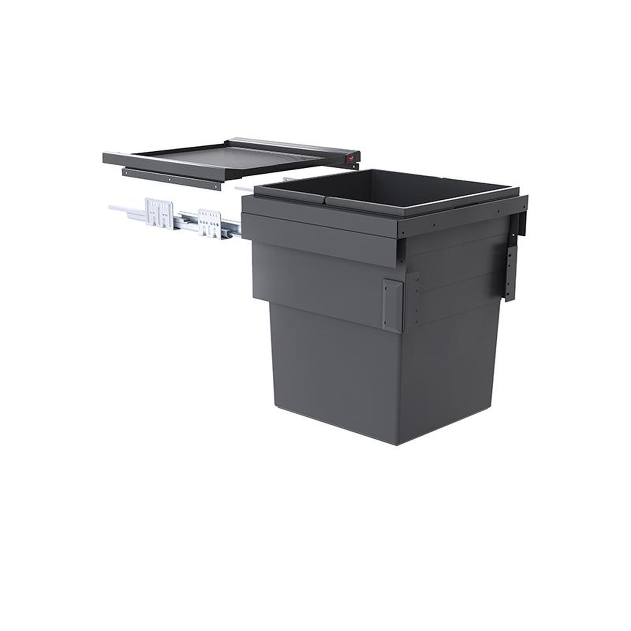 HAILO Poubelle de cuisine coulissante encastrable 55l hailo cargo synchro