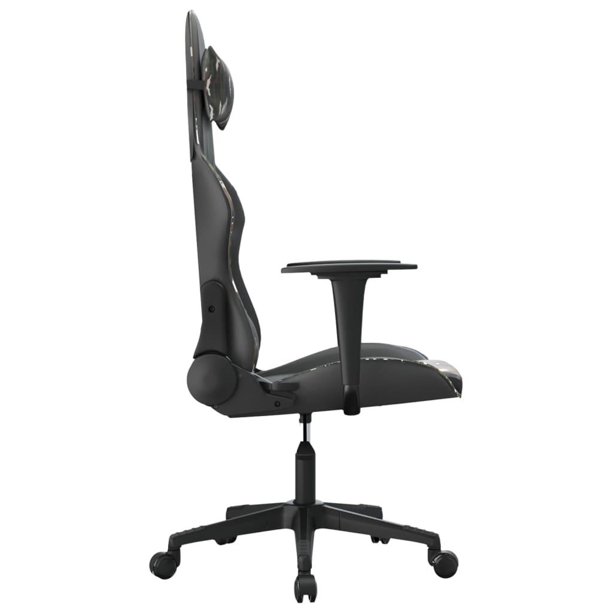 Voir la diapositive 4 : VIDAXL Chaise de jeu Noir et camouflage Similicuir
