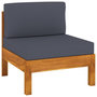 Voir la diapositive 3 : VIDAXL Salon de jardin 10 pcs avec coussins gris fonce Bois d'acacia