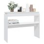 Voir la diapositive 3 : VIDAXL Table console blanc brillant 102x30x80 cm bois d'ingenierie