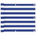 VIDAXL Ecran de balcon Blanc et bleu 75x300 cm Tissu Oxford
