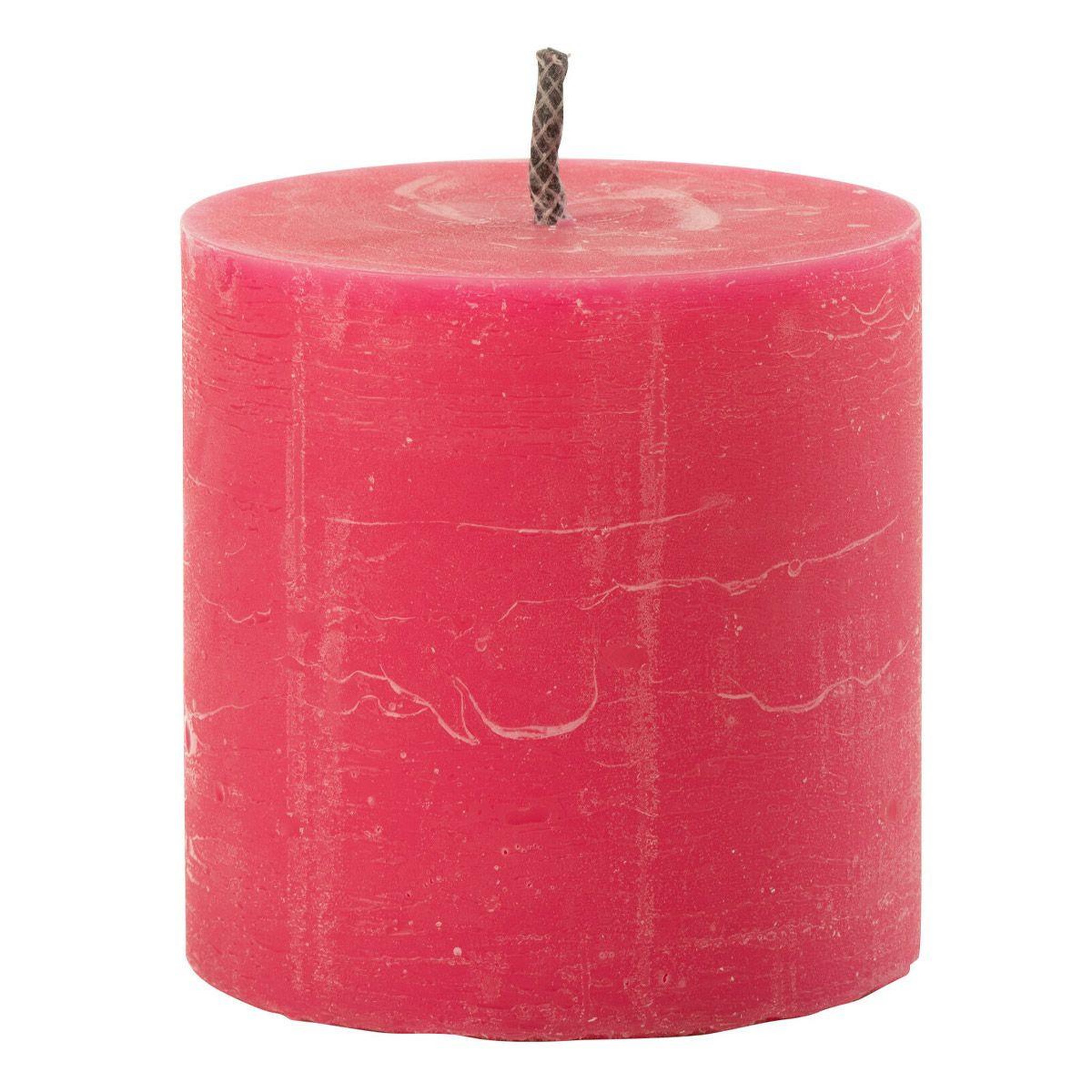 J-LINE Bougie pilier extérieur  odessa  21cm rose