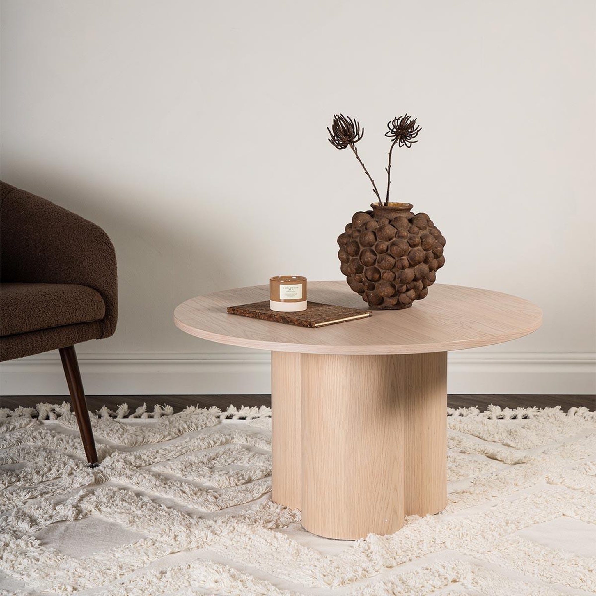 Voir la diapositive 5 : Paris Prix Table basse ronde  olivia  80cm naturel