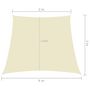 Voir la diapositive 6 : VIDAXL Voile de parasol Tissu Oxford trapeze 2/4x3 m Creme