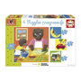 Voir la diapositive 1 : EDUCA Puzzle - EDUCA - Petit Ours Brun : 4 puzzles progressifs pour enfants de 12 a 25 pieces des 3 ans