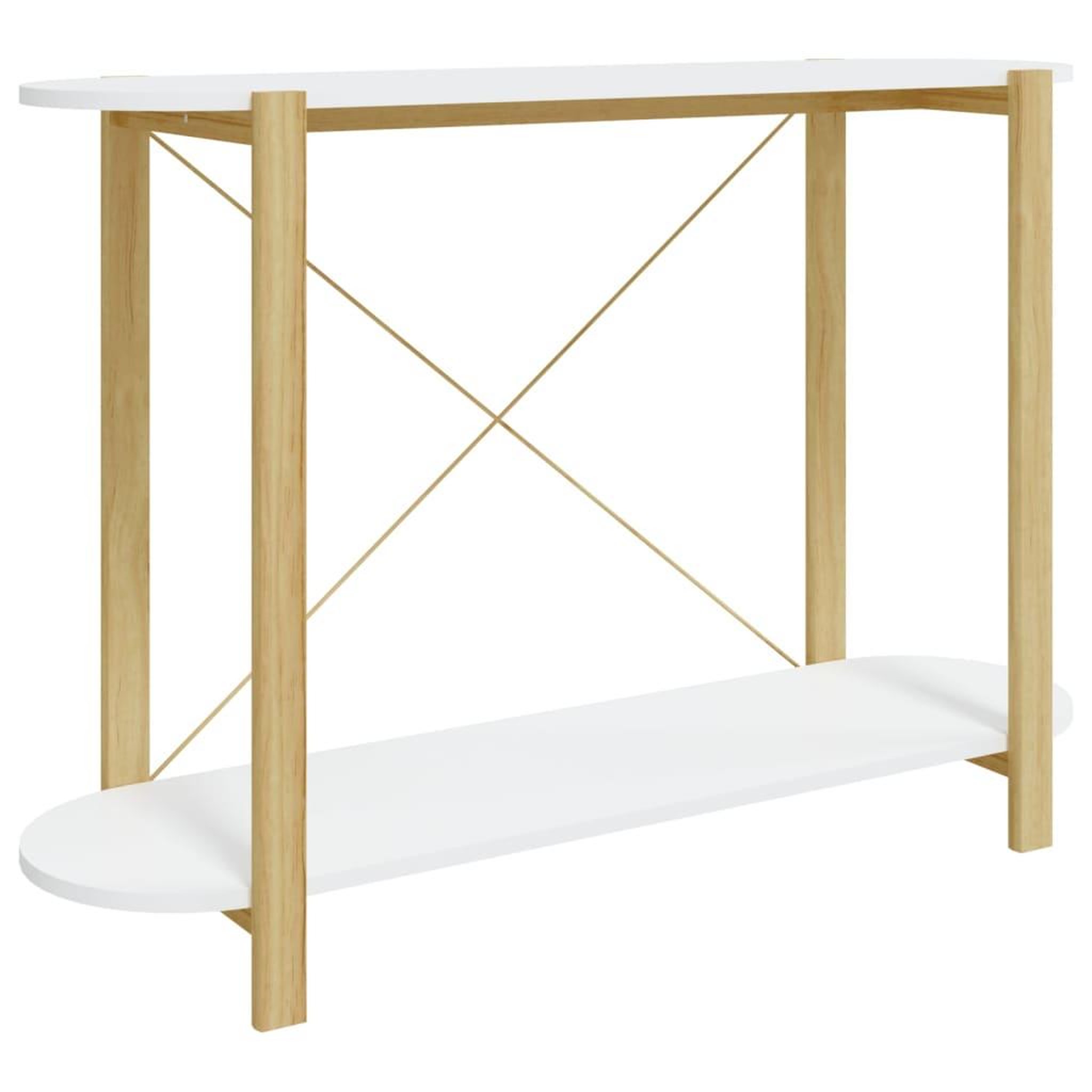 Voir la diapositive 2 : VIDAXL Table console Blanc 110x38x75 cm Bois d'ingenierie