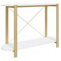 Voir la diapositive 2 : VIDAXL Table console Blanc 110x38x75 cm Bois d'ingenierie