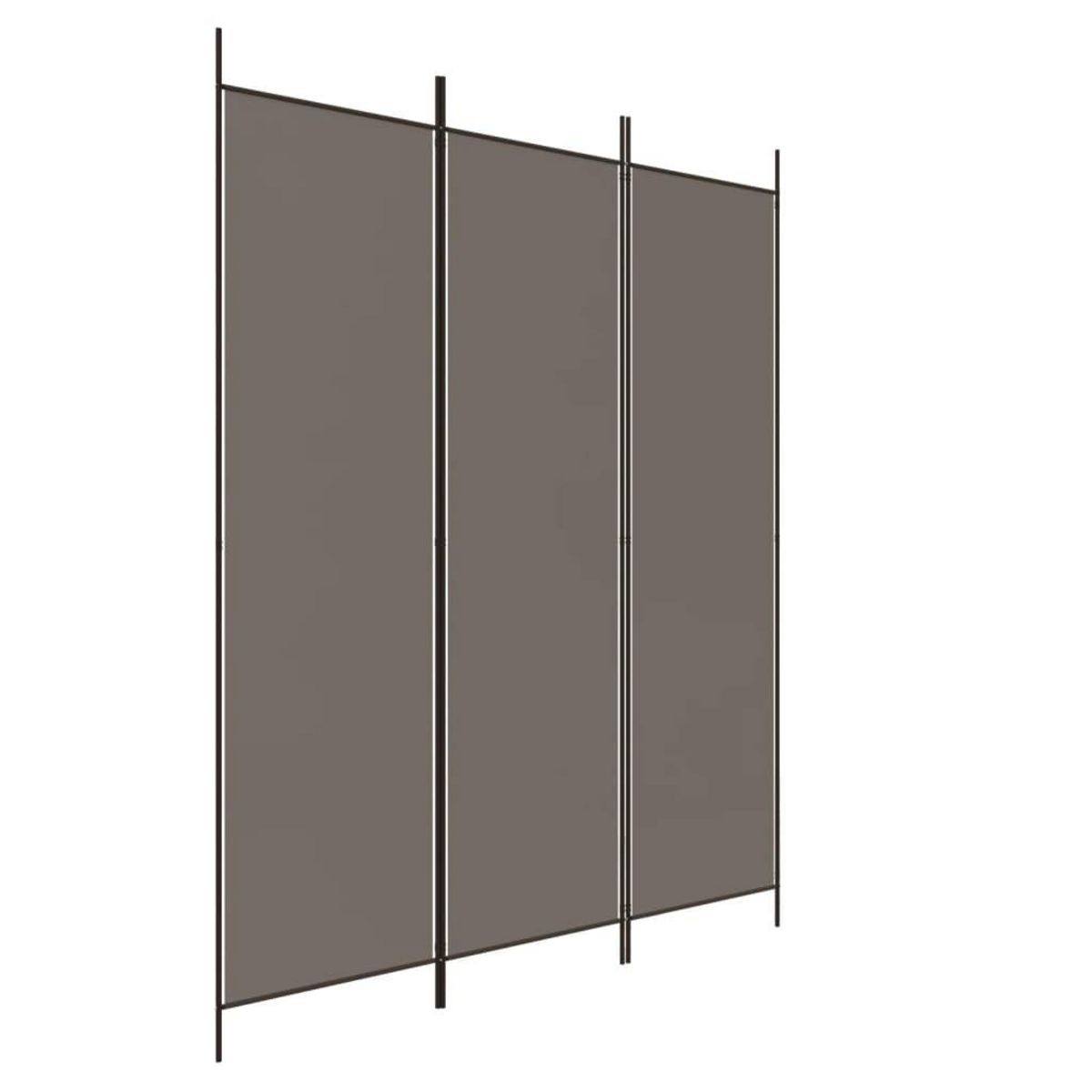 VIDAXL Cloison de separation 3 panneaux Anthracite 150x200 cm Tissu
