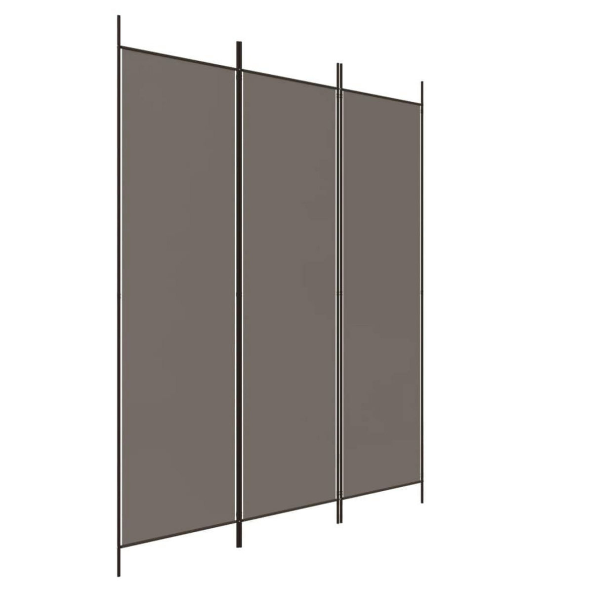 VIDAXL Cloison de separation 3 panneaux Anthracite 150x200 cm Tissu