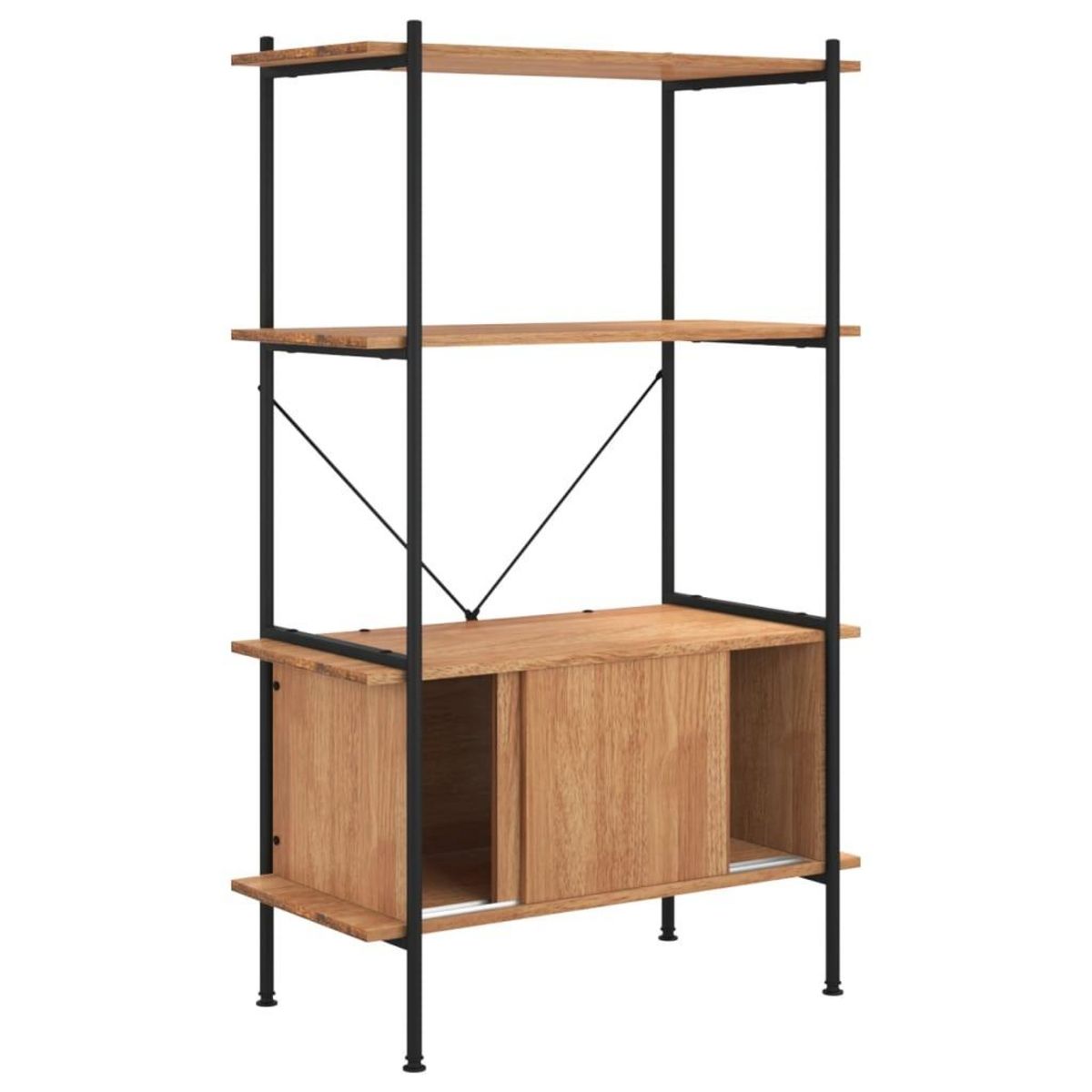 VIDAXL Etagere a 4 niveaux armoire 80x40x130cm Acier bois d'ingenierie