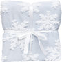 Voir la diapositive 5 : FEERIC LIGHT & CHRISTMAS Plaid de Noël motifs flocons - 130 x 180 cm - Bleu