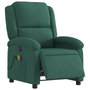 Voir la diapositive 3 : VIDAXL Fauteuil inclinable de massage electrique vert fonce velours