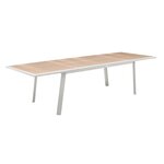 HESPERIDE Table de jardin extensible Pavane en aluminium. Coloris disponibles : Marron, Beige