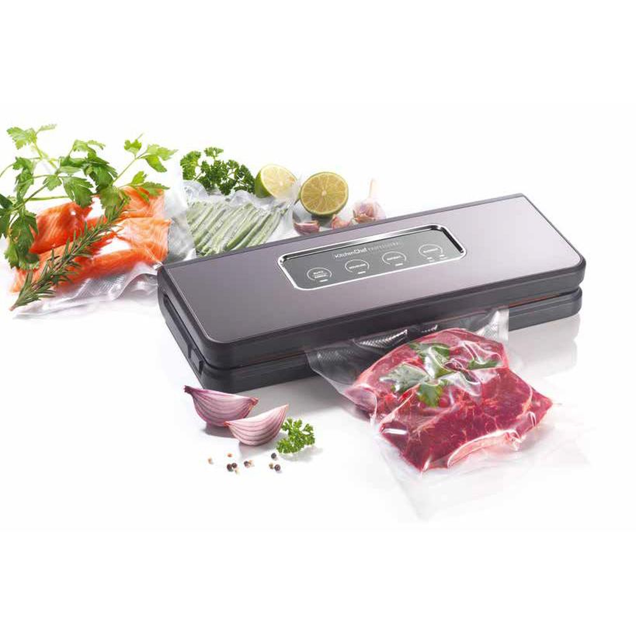 Voir la diapositive 2 : Kitchen chef Appareil à emballage sous vide 150w - kcp.sv60s