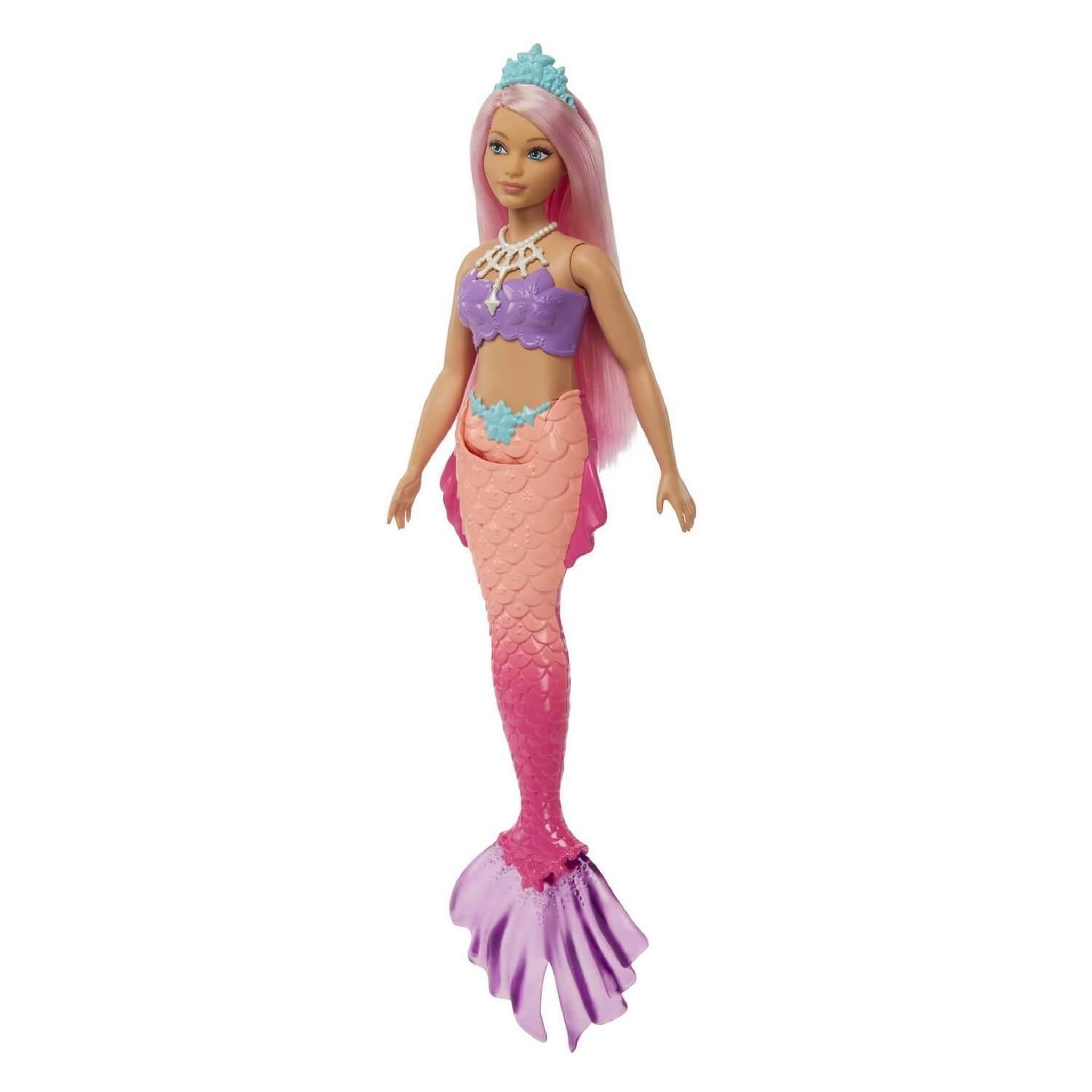 Voir la diapositive 2 : MATTEL Poupée Barbie Sirène Corail