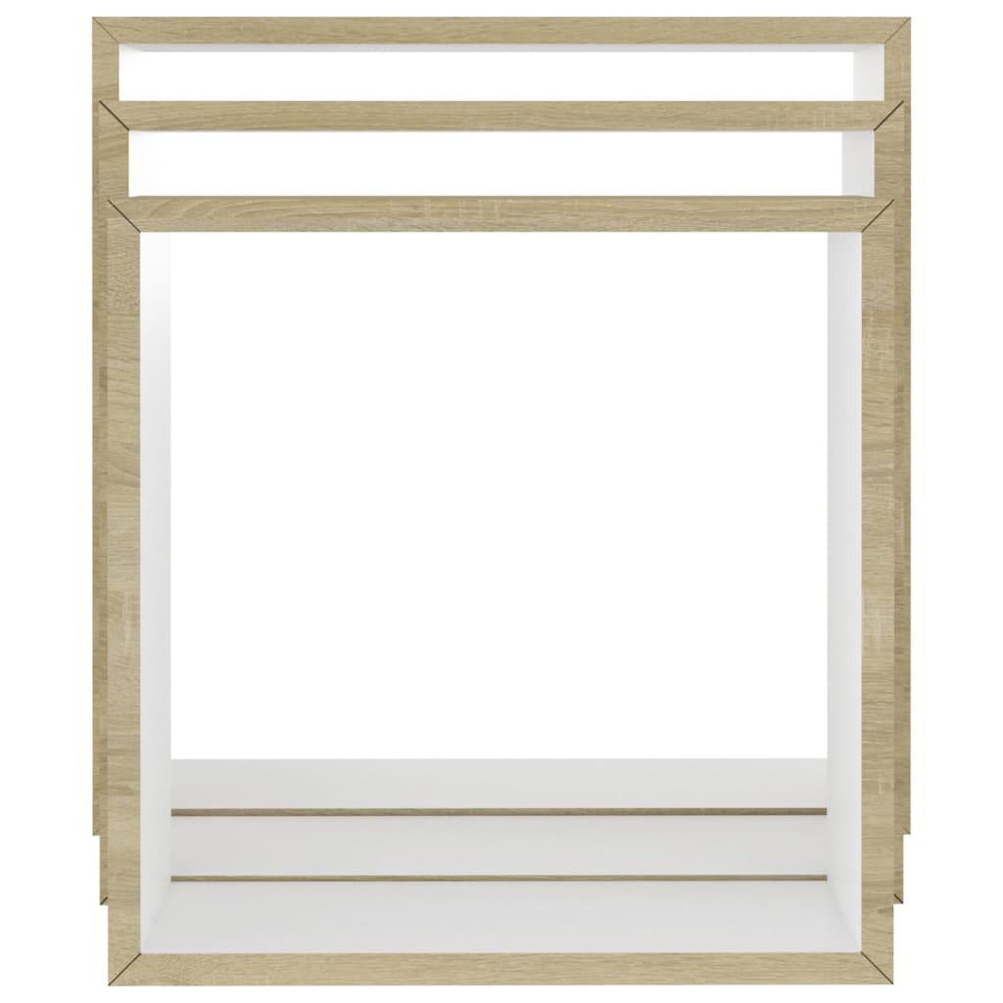 Voir la diapositive 5 : VIDAXL Etageres murales sous forme de cube 3 pcs Blanc et chene sonoma