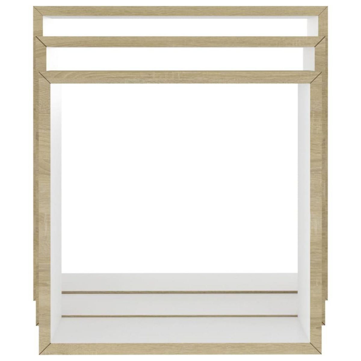 VIDAXL Etageres murales sous forme de cube 3 pcs Blanc et chene sonoma