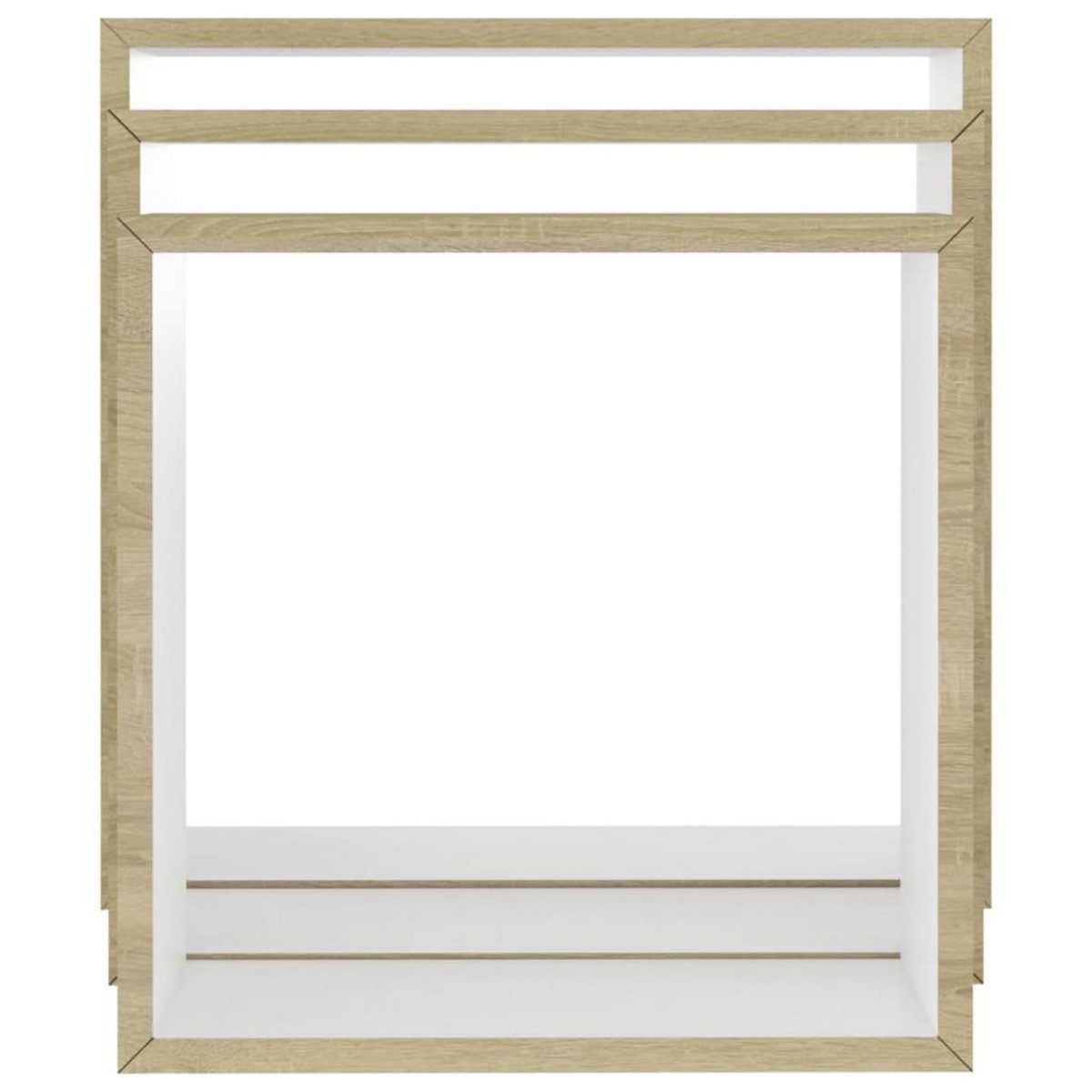 VIDAXL Etageres murales sous forme de cube 3 pcs Blanc et chene sonoma