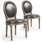 Paris Prix Lot de 2 Chaises Médaillon  Versailles  96cm Gris
