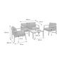 Voir la diapositive 4 : SWEEEK Salon de jardin Casoria, aluminium et polywood 4 places, 1 canapé, 2 fauteuils, 1 table basse