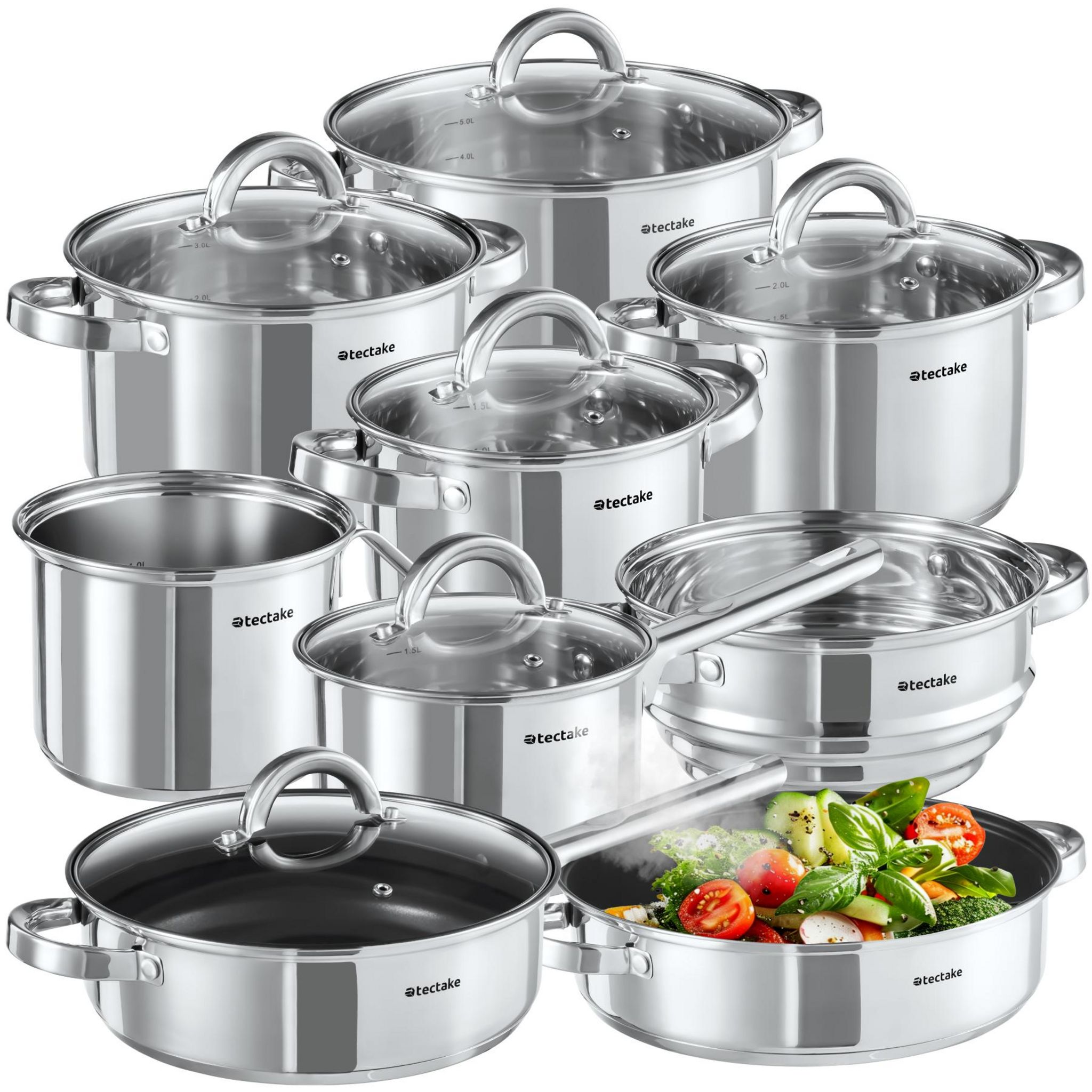 Casserole IBILI Noah 26 Cm - Acier Inoxydable 18/10, Induction, Capacité 5L - Compatible Four Et Lave-Vaisselle