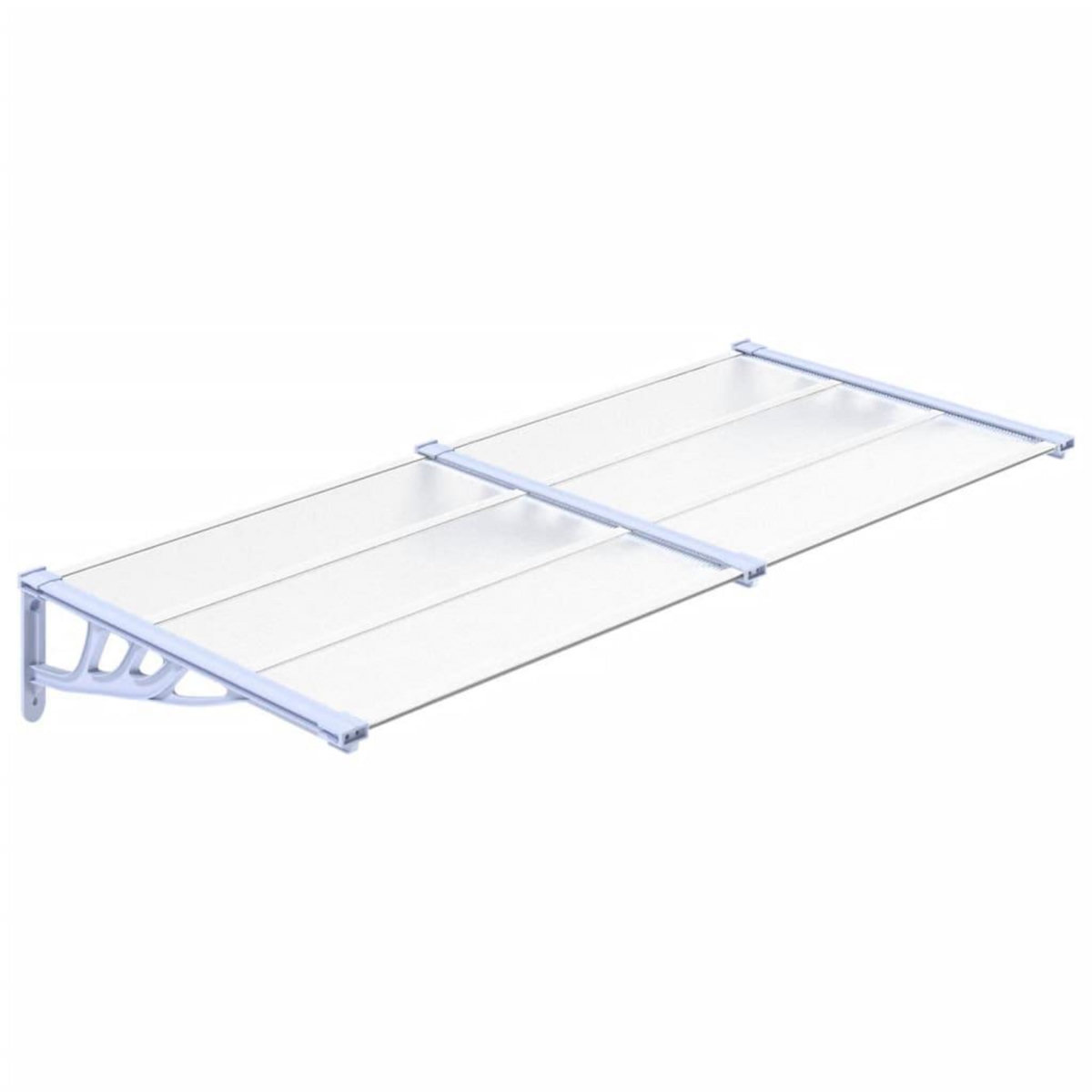 VIDAXL Auvent de porte Gris et transparent 199x90 cm Polycarbonate