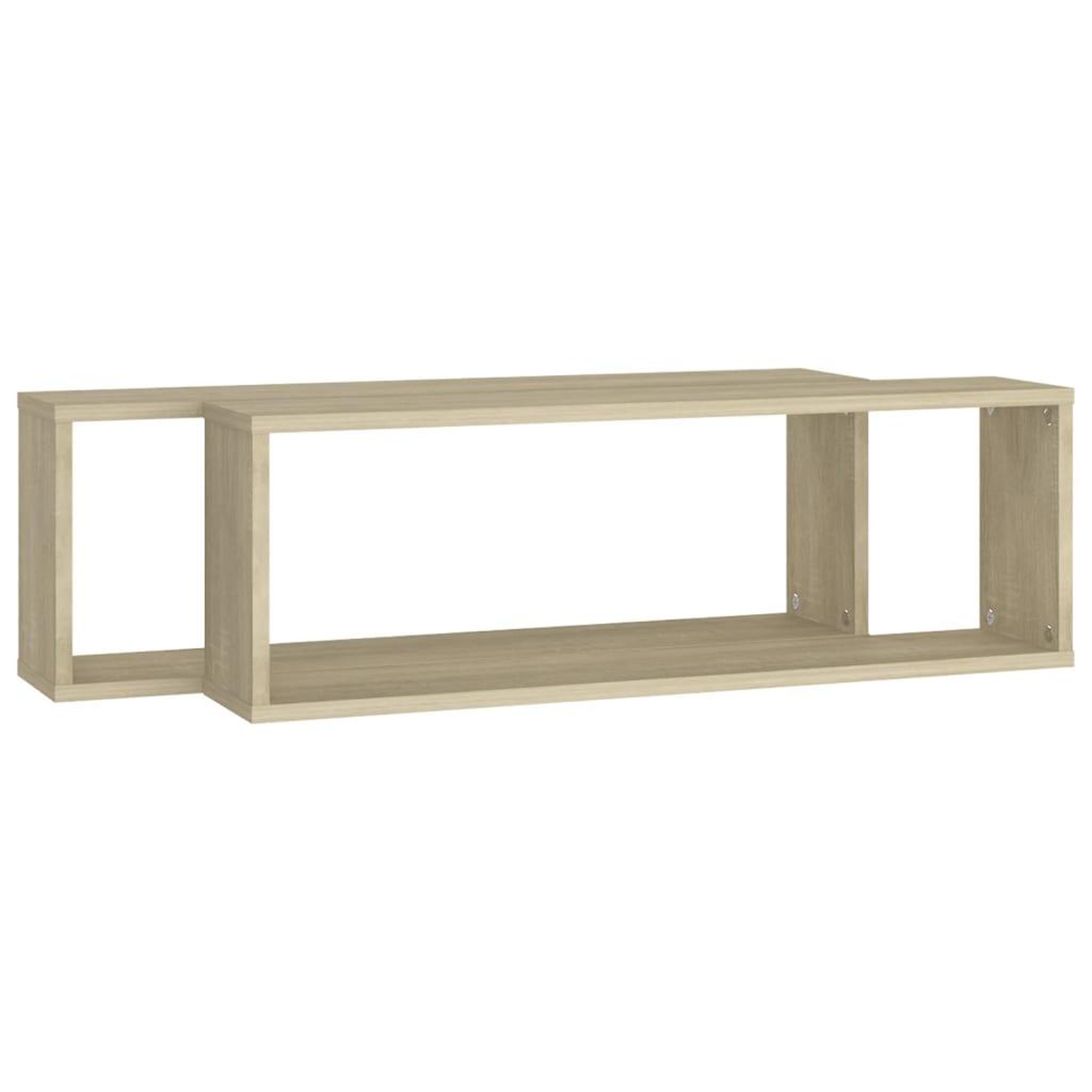 Voir la diapositive 4 : VIDAXL Etageres cube murales 2 pcs chene sonoma bois d'ingenierie