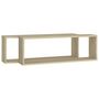 Voir la diapositive 4 : VIDAXL Etageres cube murales 2 pcs chene sonoma bois d'ingenierie