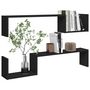 Voir la diapositive 4 : VIDAXL Etageres murales 2 pcs noir 100x15x20 cm bois d'ingenierie