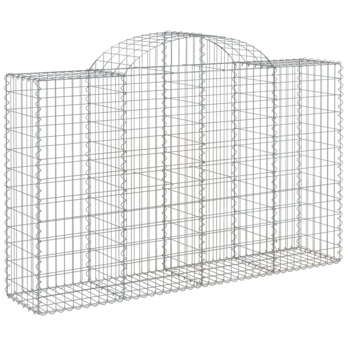 VIDAXL Paniers a gabions arques 18 pcs 200x50x120/140 cm Fer galvanise