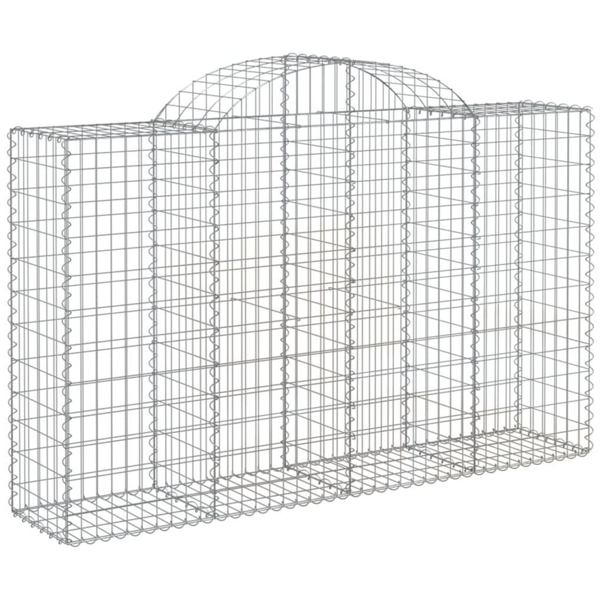VIDAXL Paniers a gabions arques 18 pcs 200x50x120/140 cm Fer galvanise