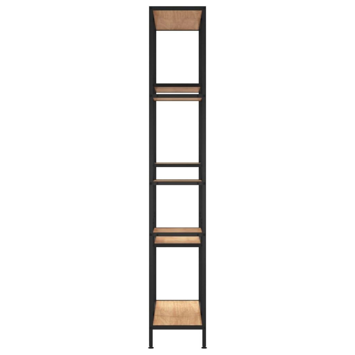 VIDAXL Etagere a livres 80x30x180 cm Acier et bois d'ingenierie