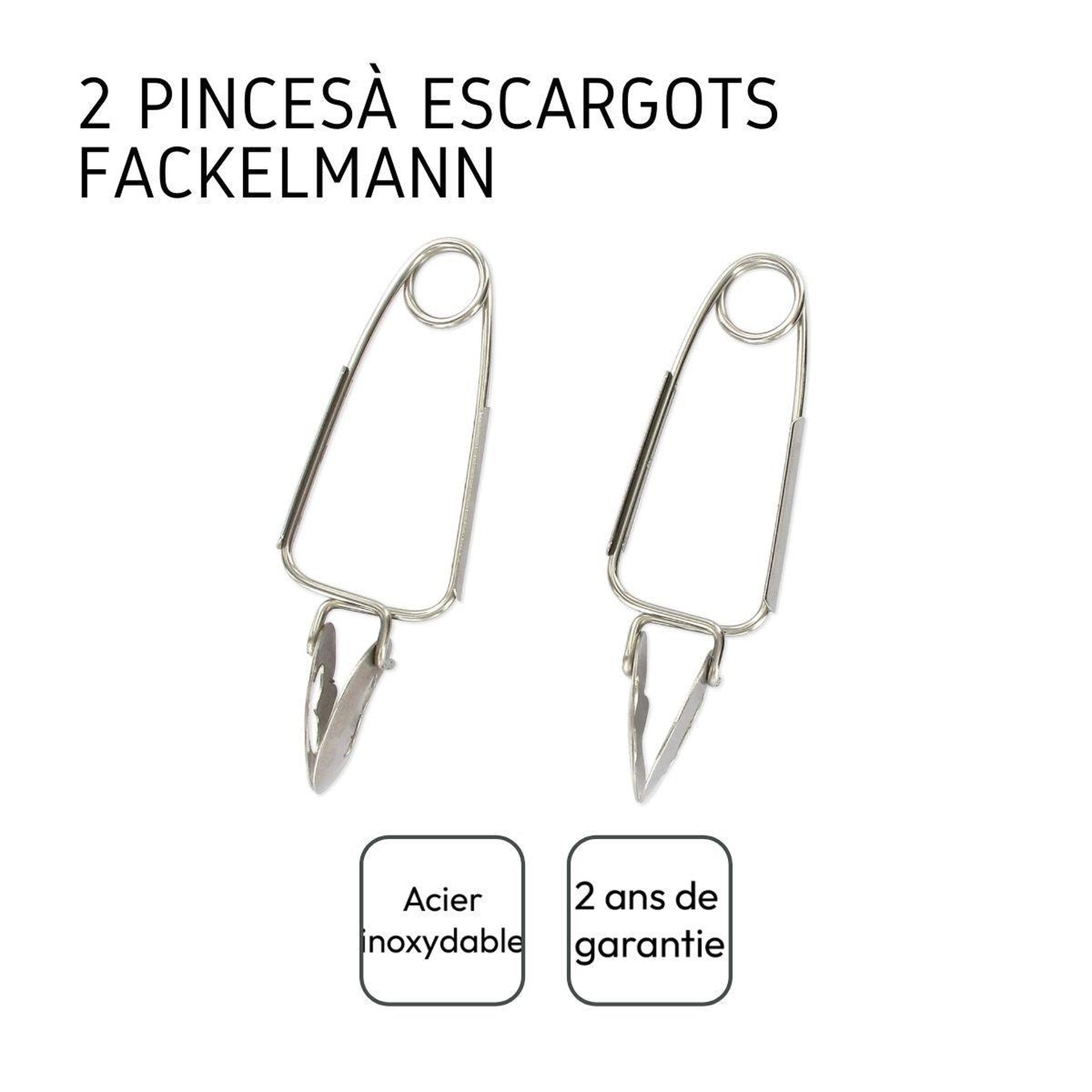 Voir la diapositive 4 : Fackelmann Lot de 2 pinces à escargots fackelmann