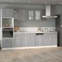 Voir la diapositive 3 : VIDAXL Armoire de plancher a tiroir Sonoma gris 80x46x81,5 cm