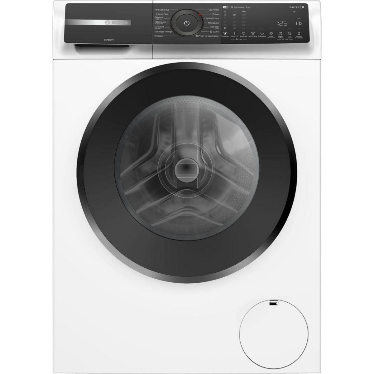 BOSCH Lave linge hublot WGH2440SFR, SERENITY, Antitaches, Iron Assist, Série 6