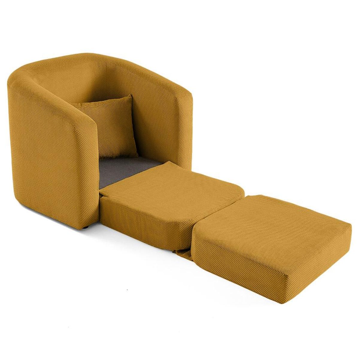 BEST MOBILIER Nuvia - canapé convertible déplimousse 1 place en velours texturé