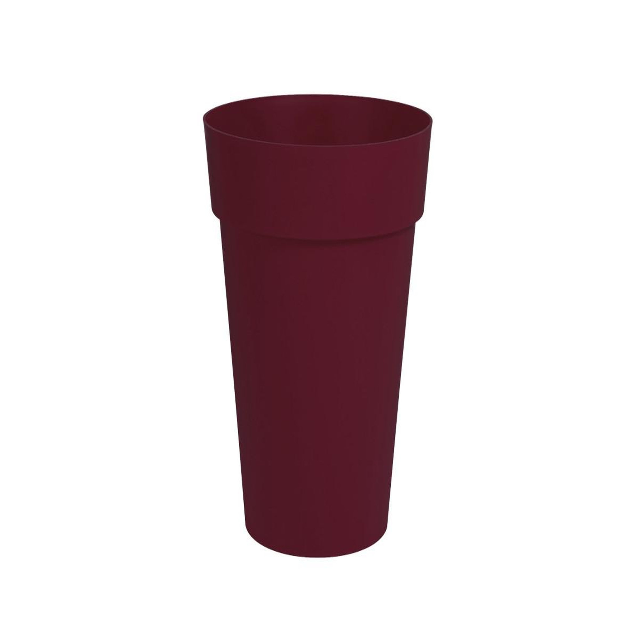 Eda Pot de fleur rond Toscane Ø 46 x H.65 cm - Rouge bourgogne - Eda