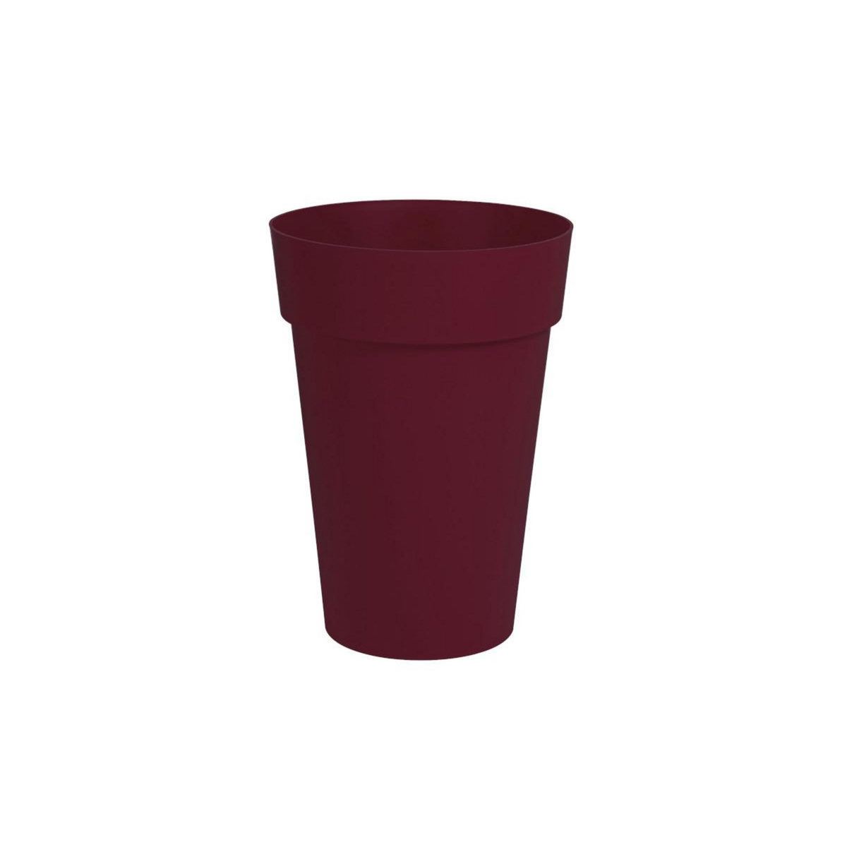 Eda Pot de fleur rond Toscane Ø 46 x H.65 cm - Rouge bourgogne - Eda