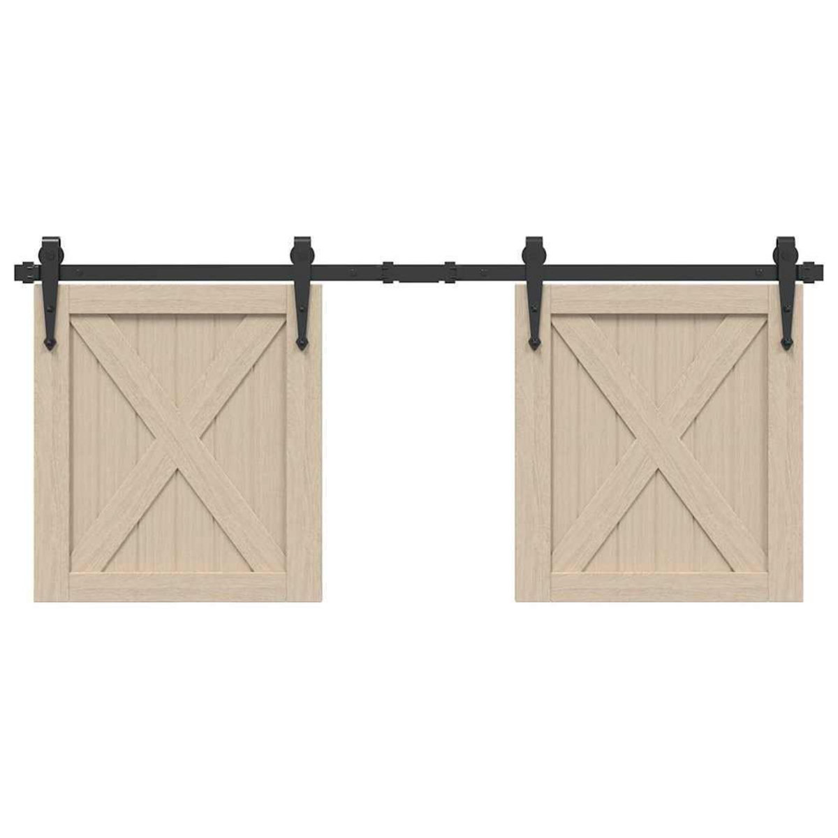 VIDAXL Kit de porte d'armoire coulissante 122 cm acier au carbone