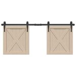 VIDAXL Kit de porte d'armoire coulissante 122 cm acier au carbone