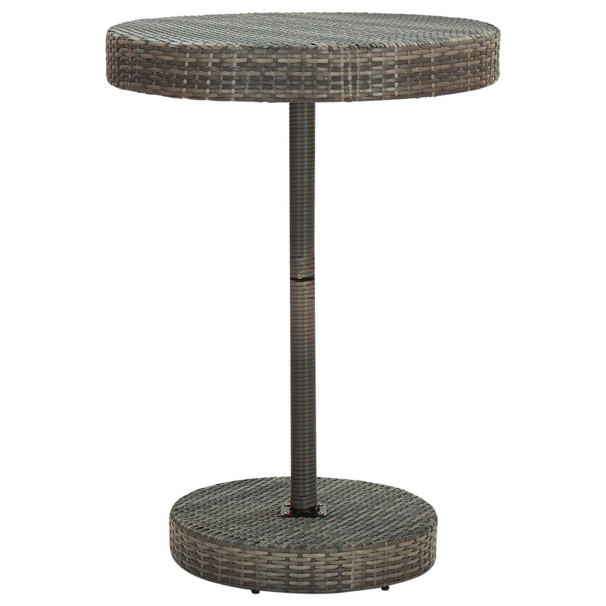 Voir la diapositive 5 : VIDAXL Ensemble de bar de jardin 5 pcs avec coussins gris poly rotin