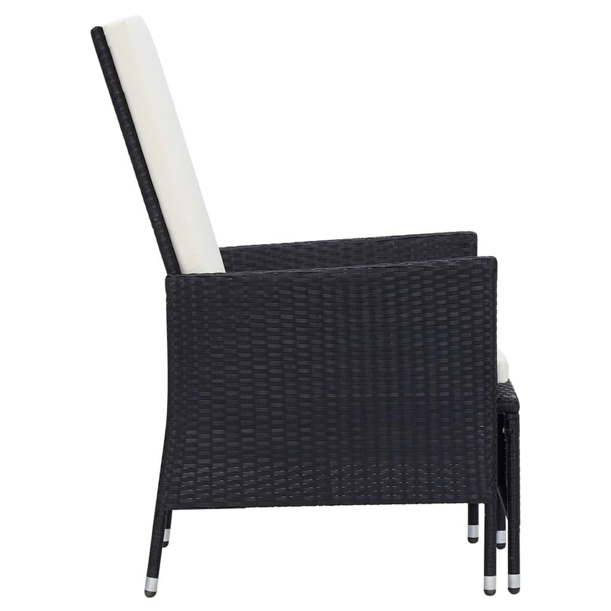 Voir la diapositive 5 : VIDAXL Salon de jardin 2 pcs avec coussins Resine tressee Noir