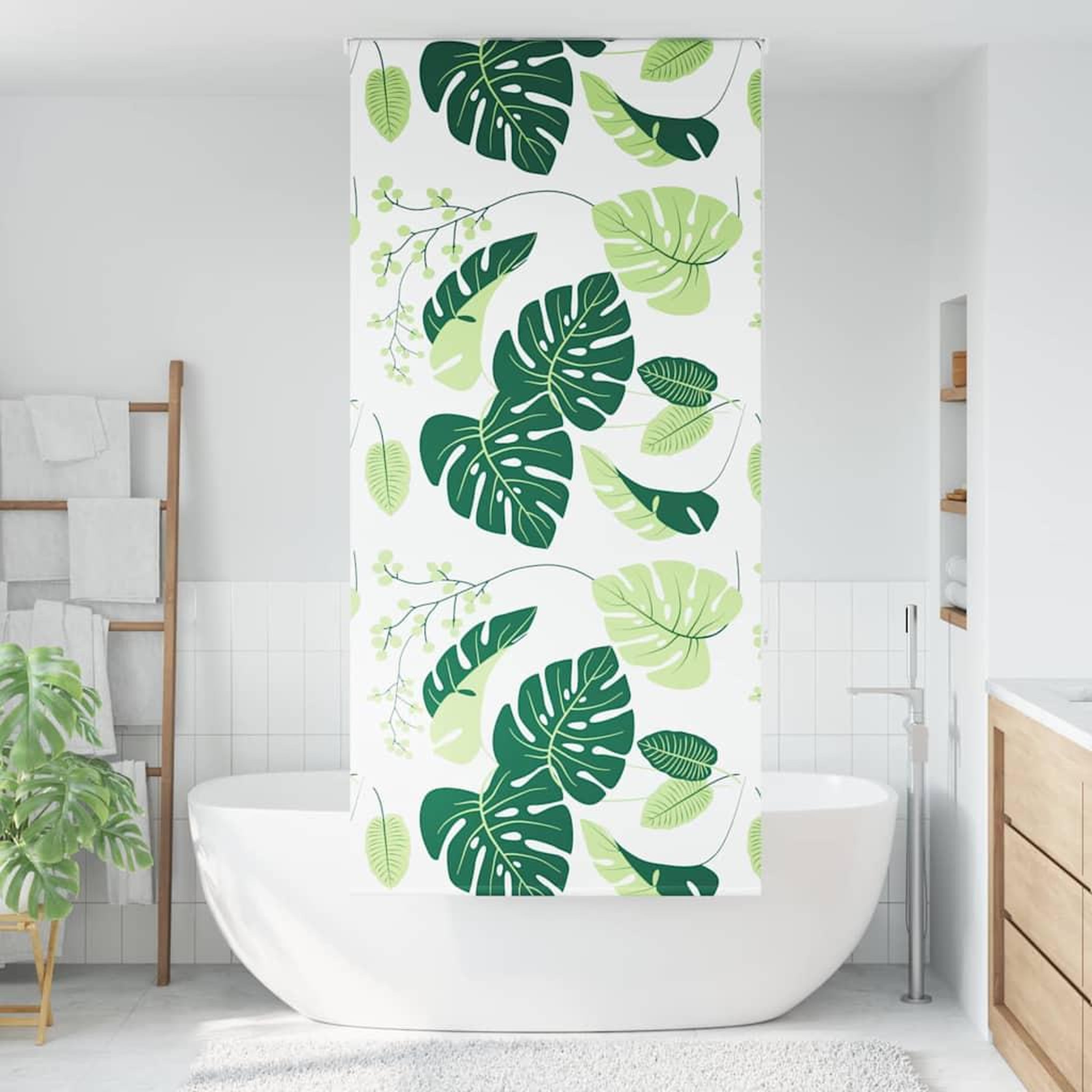 Voir la diapositive 2 : VIDAXL Store enrouleur de douche 90x240 cm largeur du tissu 86 cm