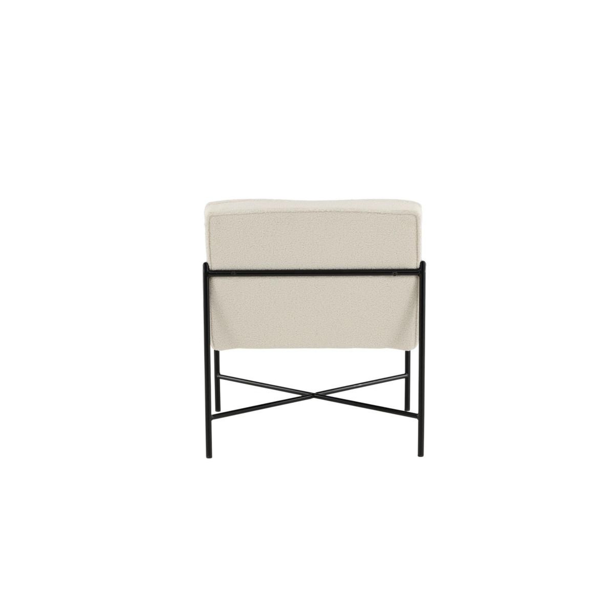Voir la diapositive 5 : Paris Prix Fauteuil design bouclette  rakel  78cm blanc cassé