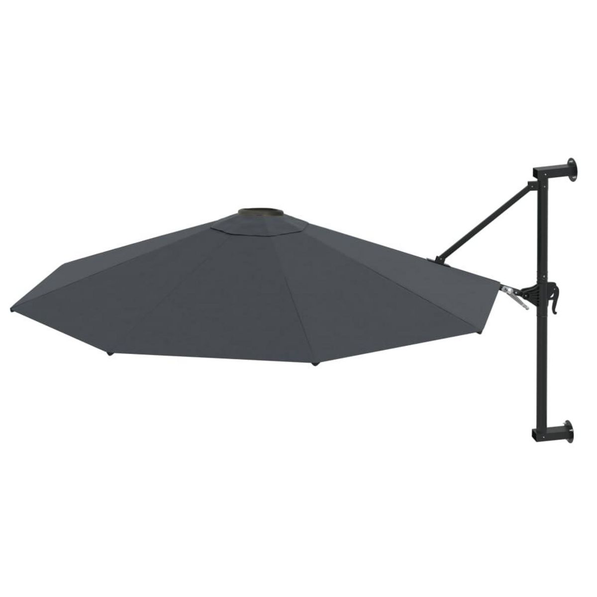VIDAXL Parasol mural avec mat metallique 300 cm Anthracite